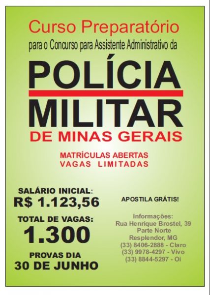 Curso Assistente Administrativo da PMMG